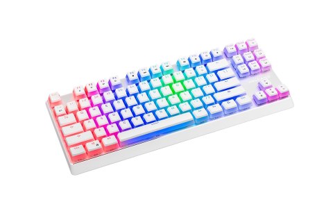 Klawiatura mechaniczna RGB Modecom Volcano Lanparty Pudding (Outemu Blue), biała Klawiatura mechaniczna RGB Modecom Volcano Lanparty Pudding (Outemu Blue), biała