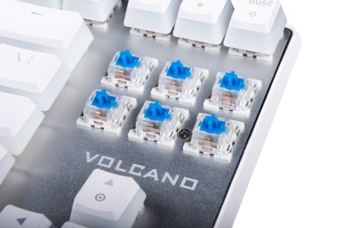 Klawiatura mechaniczna RGB Modecom Volcano Lanparty Pudding (Outemu Blue), biała Klawiatura mechaniczna RGB Modecom Volcano Lanparty Pudding (Outemu Blue), biała