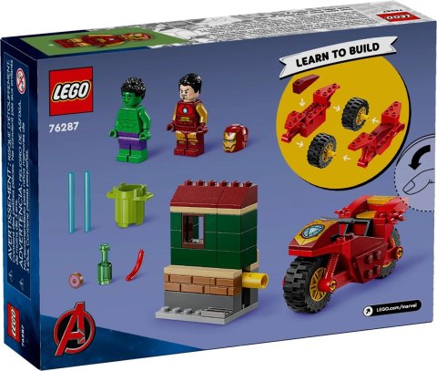 LEGO Super Heroes 76287 Iron Man z motocyklem i Hulk LEGO Super Heroes 76287 Iron Man z motocyklem i Hulk
