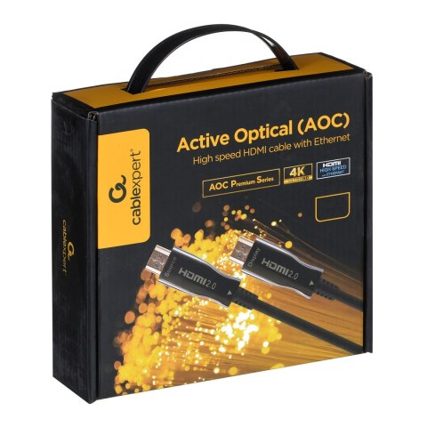 Gembird CCBP-HDMI-AOC-10M-02 Aktywny kabel optyczny (AOC) High Speed HDMI z Ethernetem „AOC Premium Series", 10m Gembird CCBP-HDMI-AOC-10M-02 Aktywny kabel optyczny (AOC) High Speed HDMI z Ethernetem „AOC Premium Series", 10m