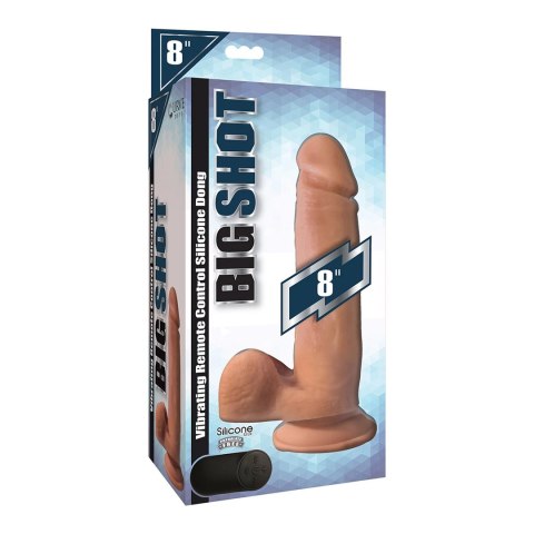 Curve Toys - Wibrujace dildo z jądrami - silikonowe z pilotem zdalnego sterowania - 20,5 cm