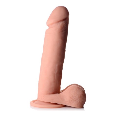 Curve Toys - Wibrujace dildo z jądrami - silikonowe z pilotem zdalnego sterowania - 23 cm