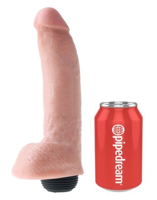 King Cock - Realistyczne Naturalne Dildo Z Wytryskiem 23 CM Jasny Kolor Skóry