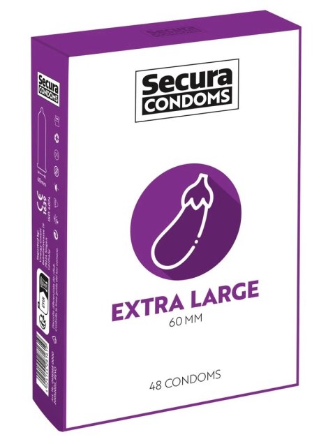 Secura Extra Large - Prezerwatywy Extra Duże 48pcs Box