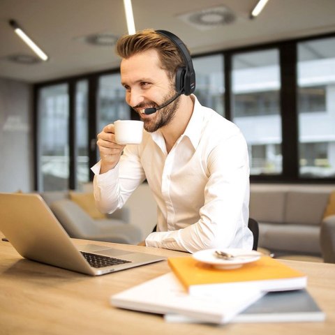 Słuchawki bluetooth call center z mikrofonem Audiocore, QCC3020, ANC, AVRCP, A2DP, HSP, HFP, kodek SBC AAC, AC864 Słuchawki bluetooth call center z mikrofonem Audiocore, QCC3020, ANC, AVRCP, A2DP, HSP, HFP, kodek SBC AAC, AC864
