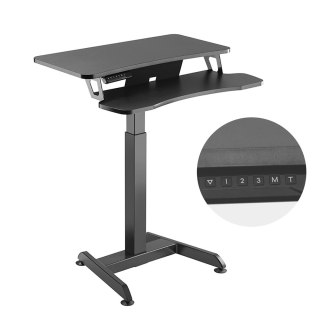 Biurko elektryczne, stolik, stacja robocza regulacja wys, Maclean MC-835 max wys 122cm max 37 kg - do pracy stojąco siedzącej