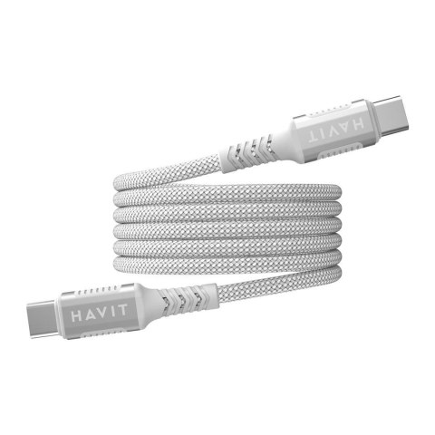 Kabel magnetyczny Havit Typ C-Typ C CB6297 (biały) Kabel magnetyczny Havit Typ C-Typ C CB6297 (biały)