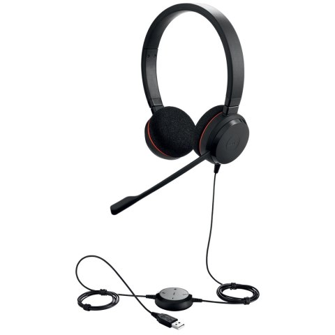 Jabra Evolve 20 UC Stereo Zestaw słuchawkowy Przewodowa Opaska na głowę Biuro/centrum telefoniczne USB Typu-A Czarny Jabra Evolve 20 UC Stereo Zestaw słuchawkowy Przewodowa Opaska na głowę Biuro/centrum telefoniczne USB Typu-A Czarny