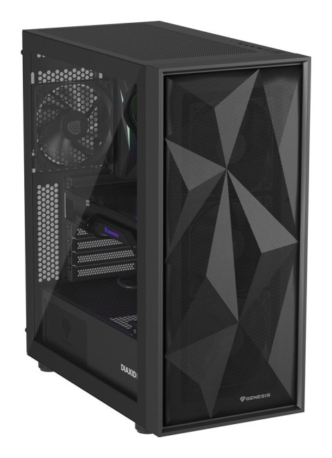 NATEC OBUDOWA GAMINGOWA GENESIS DIAXID 605F MIDI TOWER USB-C Z OKNEM CZARNA NATEC OBUDOWA GAMINGOWA GENESIS DIAXID 605F MIDI TOWER USB-C Z OKNEM CZARNA