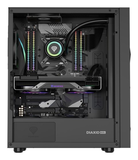 NATEC OBUDOWA GAMINGOWA GENESIS DIAXID 605F MIDI TOWER USB-C Z OKNEM CZARNA NATEC OBUDOWA GAMINGOWA GENESIS DIAXID 605F MIDI TOWER USB-C Z OKNEM CZARNA