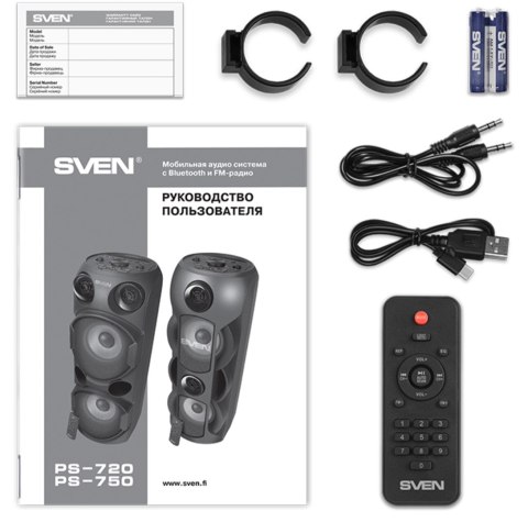 SVEN GŁOŚNIK BLUETOOTH PS-750 SVEN GŁOŚNIK BLUETOOTH PS-750