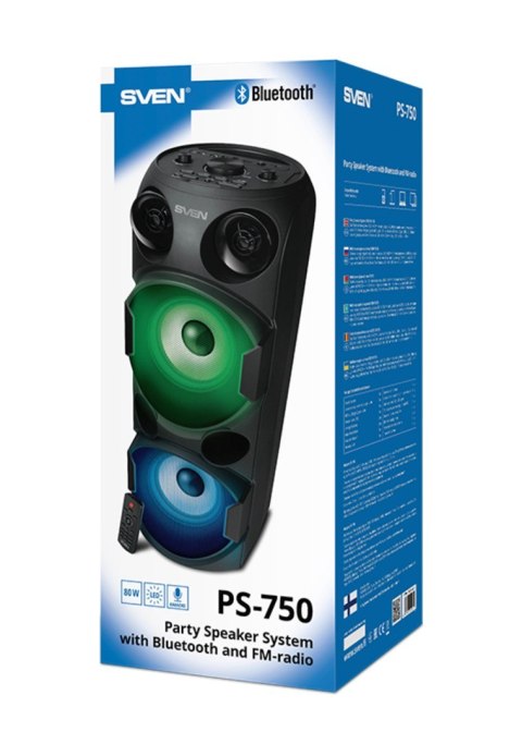 SVEN GŁOŚNIK BLUETOOTH PS-750 SVEN GŁOŚNIK BLUETOOTH PS-750