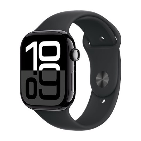 Zegarek Apple Watch Series 10 GPS 46mm Jet Black Aluminiowa koperta z paskiem sportowym S/M - Zegarek Apple Watch Series 10 GPS 46mm Jet Black Aluminiowa koperta z paskiem sportowym S/M -