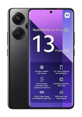 Xiaomi Redmi Note 13 Pro+ 16,9 cm (6.67") Dual SIM 5G USB Type-C 8 GB 256 GB 5000 mAh Czarny