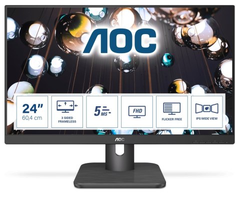 AOC E1 24E1Q monitor komputerowy 60,5 cm (23.8") 1920 x 1080 px Full HD LED Czarny AOC E1 24E1Q monitor komputerowy 60,5 cm (23.8") 1920 x 1080 px Full HD LED Czarny