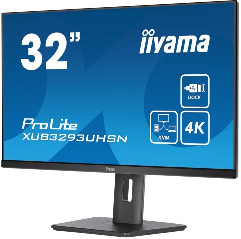 Iiyama ProLite XUB3293UHSN-B5 monitor komputerowy 80 cm (31.5") 3840 x 2160 px 4K Ultra HD LCD Czarny Iiyama ProLite XUB3293UHSN-B5 monitor komputerowy 80 cm (31.5") 3840 x 2160 px 4K Ultra HD LCD Czarny