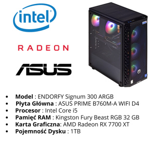 Actina ENDORFY 12400F/32GB/1TB/RX7700XT/750W