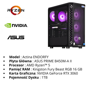 Actina ENDORFY 5500/16GB/1TB/RTX3060/600W