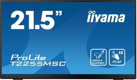 Iiyama ProLite T2255MSC-B1 monitor komputerowy 54,6 cm (21.5") 1920 x 1080 px Full HD LCD Ekran dotykowy Czarny Iiyama ProLite T2255MSC-B1 monitor komputerowy 54,6 cm (21.5") 1920 x 1080 px Full HD LCD Ekran dotykowy Czarny