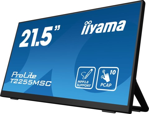 Iiyama ProLite T2255MSC-B1 monitor komputerowy 54,6 cm (21.5") 1920 x 1080 px Full HD LCD Ekran dotykowy Czarny Iiyama ProLite T2255MSC-B1 monitor komputerowy 54,6 cm (21.5") 1920 x 1080 px Full HD LCD Ekran dotykowy Czarny