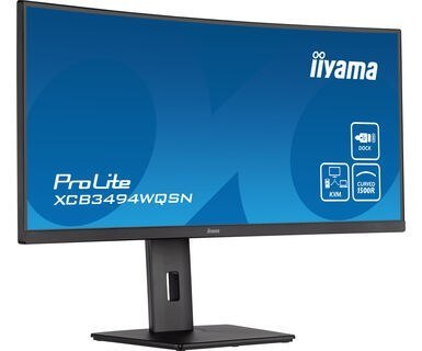 Monitor iiyama ProLite XCB3494WQSN-B5 LED display 86,4 cm (34") 3440 x 1440 px UltraWide Quad HD Czarny Monitor iiyama ProLite XCB3494WQSN-B5 LED display 86,4 cm (34") 3440 x 1440 px UltraWide Quad HD Czarny