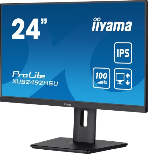 Iiyama XUB2492HSU-B6 monitor komputerowy 60,5 cm (23.8") 1920 x 1080 px Full HD LED Czarny Iiyama XUB2492HSU-B6 monitor komputerowy 60,5 cm (23.8") 1920 x 1080 px Full HD LED Czarny