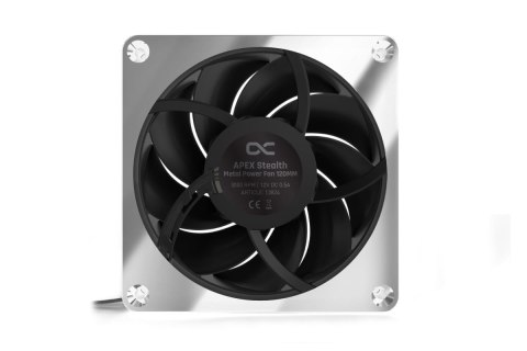 Alphacool Apex Stealth Metalowy wentylator Power Fan 120 mm, 3,000 obr./min - chrom