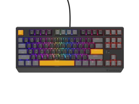 GENESIS Thor 230 TKL klawiatura Gaming USB + RF Wireless + Bluetooth QWERTY Czarny, Szary, Pomarańczowy GENESIS Thor 230 TKL klawiatura Gaming USB + RF Wireless + Bluetooth QWERTY Czarny, Szary, Pomarańczowy