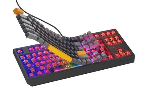 GENESIS Thor 230 TKL klawiatura Gaming USB + RF Wireless + Bluetooth QWERTY Czarny, Szary, Pomarańczowy GENESIS Thor 230 TKL klawiatura Gaming USB + RF Wireless + Bluetooth QWERTY Czarny, Szary, Pomarańczowy