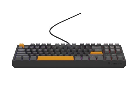 GENESIS Thor 230 TKL klawiatura Gaming USB + RF Wireless + Bluetooth QWERTY Czarny, Szary, Pomarańczowy GENESIS Thor 230 TKL klawiatura Gaming USB + RF Wireless + Bluetooth QWERTY Czarny, Szary, Pomarańczowy
