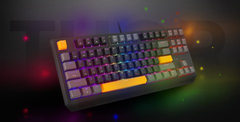 GENESIS Thor 230 TKL klawiatura Gaming USB + RF Wireless + Bluetooth QWERTY Czarny, Szary, Pomarańczowy GENESIS Thor 230 TKL klawiatura Gaming USB + RF Wireless + Bluetooth QWERTY Czarny, Szary, Pomarańczowy