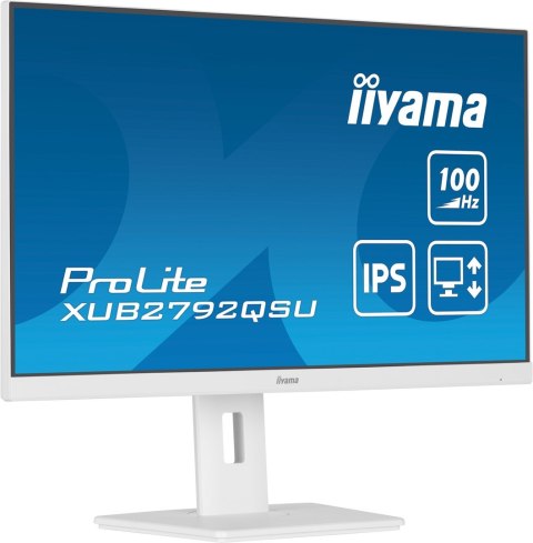 Iiyama ProLite XUB2792QSU-W6 monitor komputerowy 68,6 cm (27") 2560 x 1440 px Wide Quad HD LED Biały Iiyama ProLite XUB2792QSU-W6 monitor komputerowy 68,6 cm (27") 2560 x 1440 px Wide Quad HD LED Biały