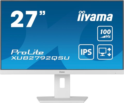 Iiyama ProLite XUB2792QSU-W6 monitor komputerowy 68,6 cm (27") 2560 x 1440 px Wide Quad HD LED Biały Iiyama ProLite XUB2792QSU-W6 monitor komputerowy 68,6 cm (27") 2560 x 1440 px Wide Quad HD LED Biały