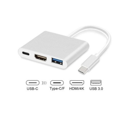 MACLEAN ADAPTER USB 3.1 C-HDMI 4K + USB 3.0 + USB C MCTV-840 MACLEAN ADAPTER USB 3.1 C-HDMI 4K + USB 3.0 + USB C MCTV-840