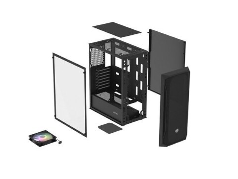OBUDOWA FURY SHOBO SH4 RGB MIDI TOWER Z OKNEM CZARNA OBUDOWA FURY SHOBO SH4 RGB MIDI TOWER Z OKNEM CZARNA