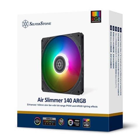 Silverstone SST-AS140B-ARGB system chłodzenia komputerów Obudowa komputera Wentylator 14 cm Czarny 1 szt. Silverstone SST-AS140B-ARGB system chłodzenia komputerów Obudowa komputera Wentylator 14 cm Czarny 1 szt.