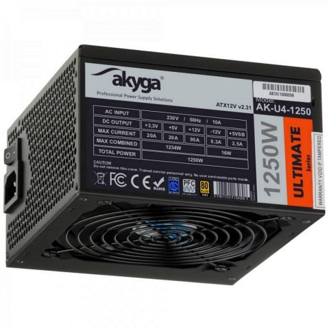 Akyga AK-U4-1250 moduł zasilaczy 1250 W 24-pin ATX ATX Czarny Akyga AK-U4-1250 moduł zasilaczy 1250 W 24-pin ATX ATX Czarny