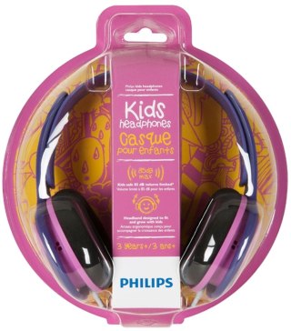 Słuchawki Na głowę PHILIPS SHK2000 Różowo-fioletowy (3.5 mm wtyk/Różowo-fioletowy)