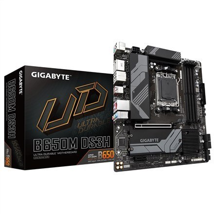 Gigabyte B650M DS3H płyta główna AMD B650 Gniazdo AM5 micro ATX Gigabyte B650M DS3H płyta główna AMD B650 Gniazdo AM5 micro ATX