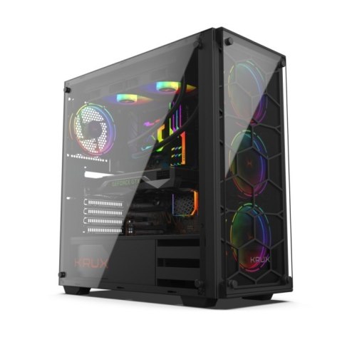 Krux LEDA ATX Wieża Czarny Krux LEDA ATX Wieża Czarny