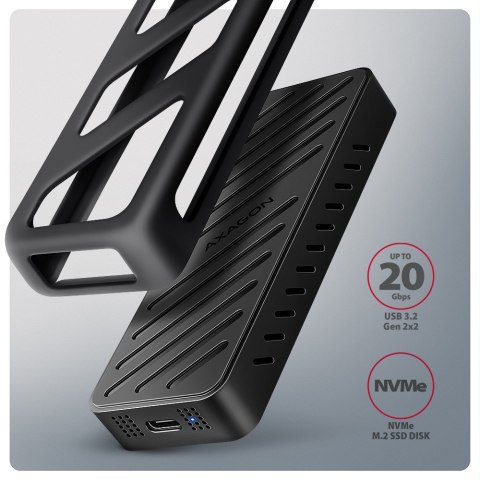 Obudowa zewnętrzna Axagon EEM2-20G do dysków M.2 NVMe / USB-C 3.2 Obudowa zewnętrzna Axagon EEM2-20G do dysków M.2 NVMe / USB-C 3.2