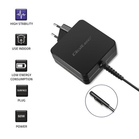 Zasilacz do laptopa Microsoft Surface Pro 5/6 60W 15V 4A Qoltec Zasilacz do laptopa Microsoft Surface Pro 5/6 60W 15V 4A Qoltec
