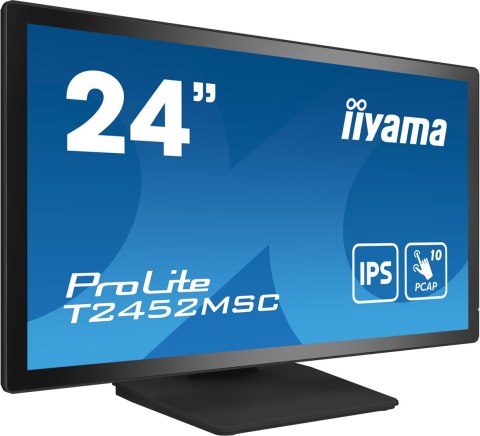 Iiyama ProLite T2452MSC-B1 monitor komputerowy 60,5 cm (23.8") 1920 x 1080 px Full HD LCD Ekran dotykowy Przeznaczony dla wielu Iiyama ProLite T2452MSC-B1 monitor komputerowy 60,5 cm (23.8") 1920 x 1080 px Full HD LCD Ekran dotykowy Przeznaczony dla wielu