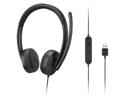 Lenovo 4XD1P83425 słuchawki/zestaw słuchawkowy Przewodowa Opaska na głowę Połączenia/muzyka USB Typu-A Czarny Lenovo 4XD1P83425 słuchawki/zestaw słuchawkowy Przewodowa Opaska na głowę Połączenia/muzyka USB Typu-A Czarny
