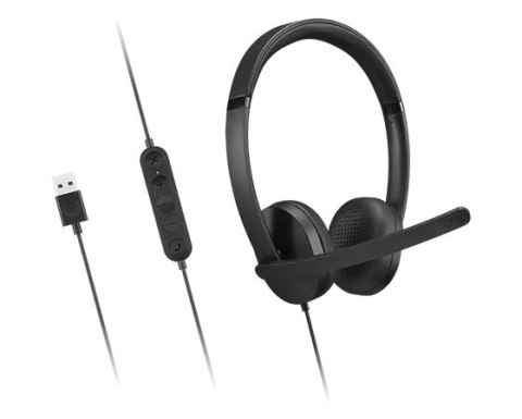 Lenovo 4XD1P83425 słuchawki/zestaw słuchawkowy Przewodowa Opaska na głowę Połączenia/muzyka USB Typu-A Czarny Lenovo 4XD1P83425 słuchawki/zestaw słuchawkowy Przewodowa Opaska na głowę Połączenia/muzyka USB Typu-A Czarny