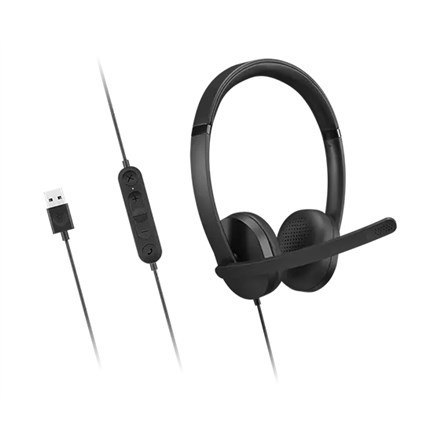 Lenovo 4XD1P83425 słuchawki/zestaw słuchawkowy Przewodowa Opaska na głowę Połączenia/muzyka USB Typu-A Czarny Lenovo 4XD1P83425 słuchawki/zestaw słuchawkowy Przewodowa Opaska na głowę Połączenia/muzyka USB Typu-A Czarny