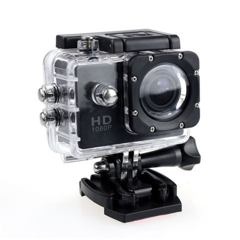 Kamera Extralink Action Camera A10 Czarna 1080P 30fps, IP68, wyświetlacz 2.0" Kamera Extralink Action Camera A10 Czarna 1080P 30fps, IP68, wyświetlacz 2.0"