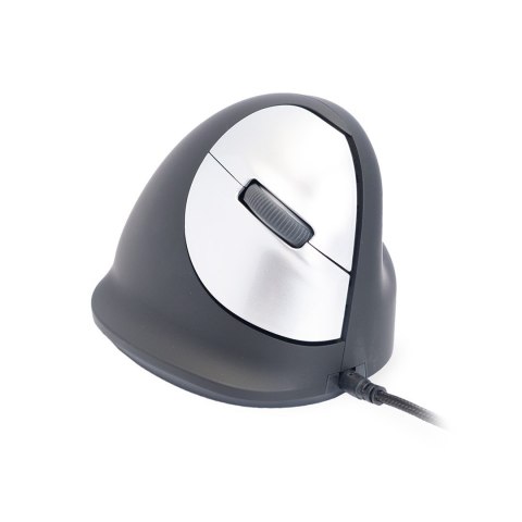 Ergonomiczna mysz dla praworęcznych R-Go Pele HE USB duża czarna/srebrna retail Ergonomiczna mysz dla praworęcznych R-Go Pele HE USB duża czarna/srebrna retail