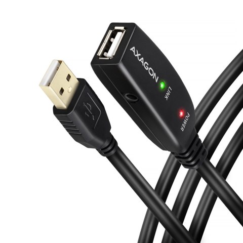 Axagon ADR-220 USB 2.0 A-M -> A-F active extension/repeater cable 20m - Kabel - Digital/Daten kabel USB USB A Czarny Axagon ADR-220 USB 2.0 A-M -> A-F active extension/repeater cable 20m - Kabel - Digital/Daten kabel USB USB A Czarny