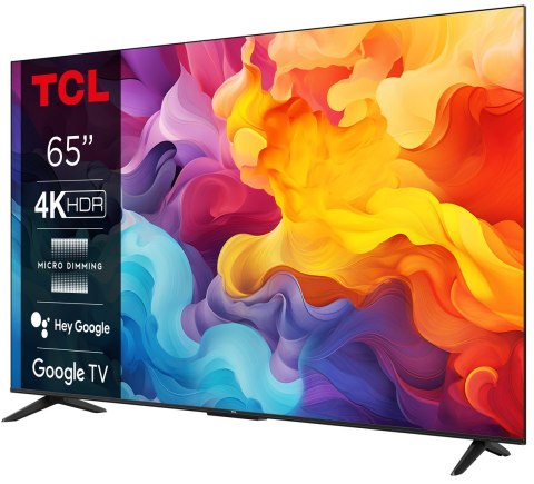 Telewizor TCL 65P655 LED 65'' 4K Ultra HD Google TV Dolby Audio DVB-T2 Czarny Telewizor TCL 65P655 LED 65'' 4K Ultra HD Google TV Dolby Audio DVB-T2 Czarny